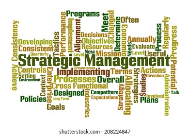 Strategic Management Word Cloud On White Stock Illustration 208224847 ...