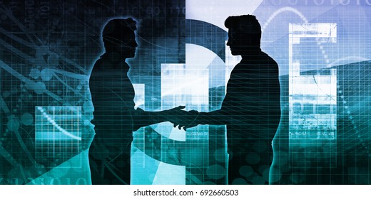 Strategic Partnership in a Business Environment Concept