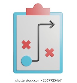 Strategic Plan Tactis 3D Rendering Icon Illustration