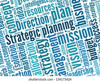 Strategic Planning In Word Collage