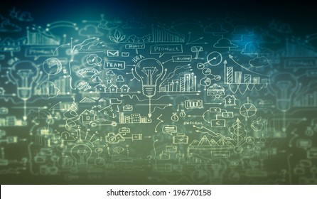 Strategy Background Image Sketches Drawings Stock Illustration ...