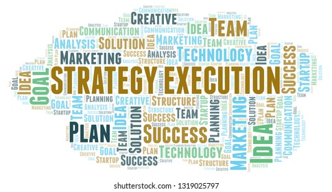 Strategy Execution Word Cloud Stock Illustration 1319025797 | Shutterstock