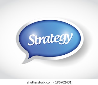 strategy message bubble illustration design over a white background