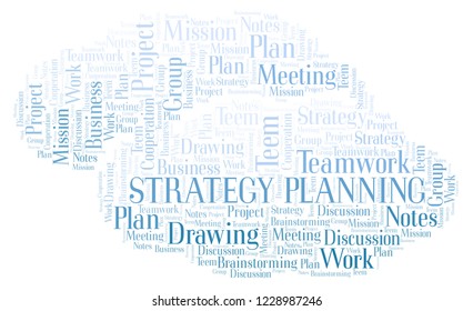 Strategy Planning word cloud.