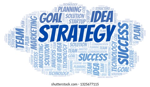 Strategy Word Cloud Stock Illustration 1325677115 