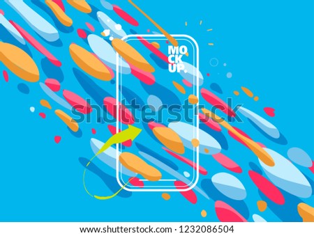 Similar – Image, Stock Photo 3d smartphone. Tropical summer vacation