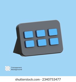 Stream Deck 3d render illustration design