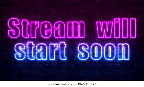 Stream Will Start Soon Background Purple Stock Illustration 1365348377 ...