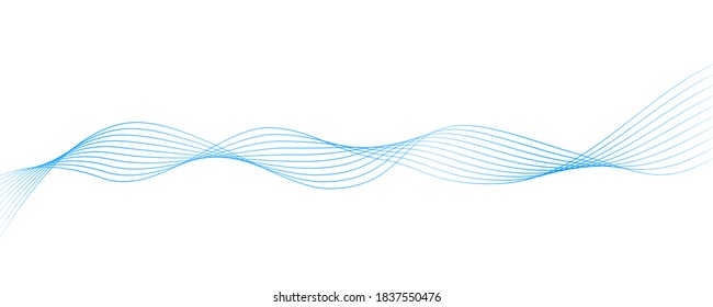 Streamlined Delicate Blue Line, Water, Wind, Ventilation, Illustration