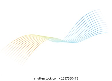 Streamlined Delicate Colorful Lines, Water, Wind, Ventilation, Illustration