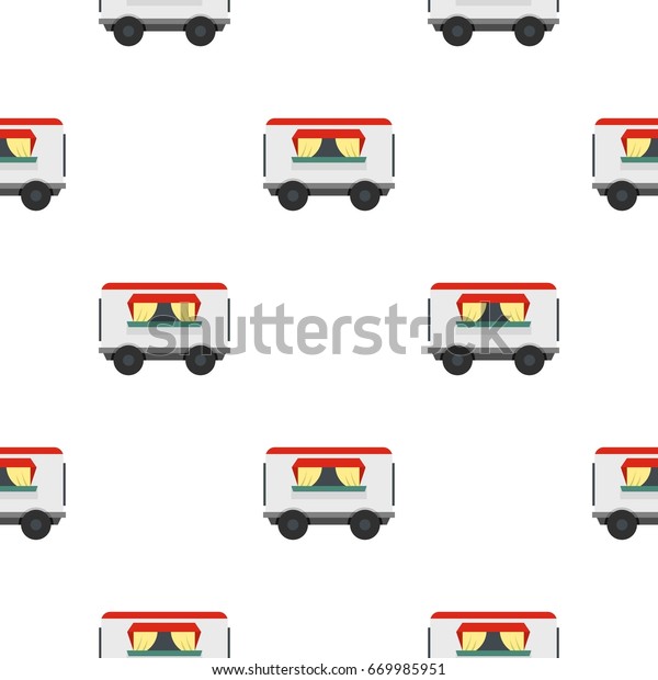 Street food trailer pattern seamless for any\
design \
illustration