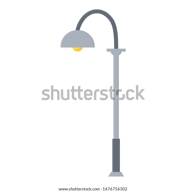 Street Light Cartoon Isolated On White Stock Illustration 1676756302 