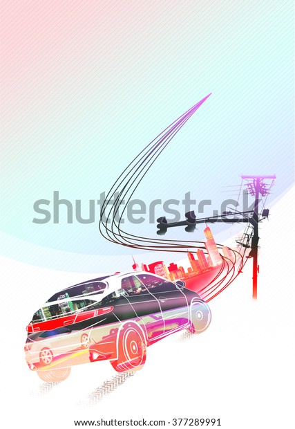 Street racing poster\
illustration