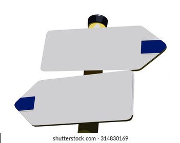 Street Sign White Isolated Two Ways Stock Illustration 314830169 ...