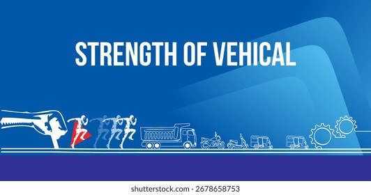 strength vehical engine with running man