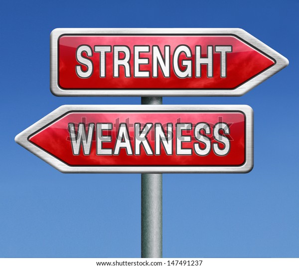 Strength Weakness Overcome Fragility Strong Weak Stock Illustration ...