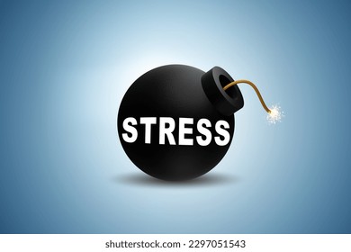 Stress concept with exploding bomb