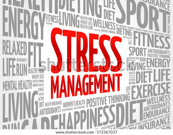 Stress Management Word Cloud Background Health Stock Illustration ...