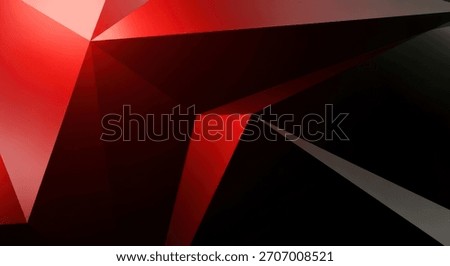 A striking abstract background featuring sharp geometric shapes in bold red and deep black tones, creating a dynamic and modern visual.