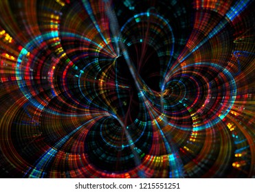 String Theory Multidimensional Physics Concept  - Curvature Space And Hyperbolic Multiple Universe - Mathematical Multiple Universe Beauty 
