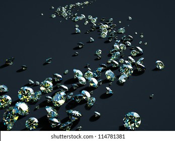 Strip Of Scattered Diamonds