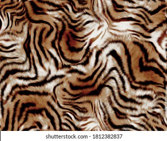 Striped Abstract Tiger Skin Pattern