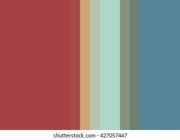 Striped Background In Muted Red/peach/aqua/olive/blue, Vertical Stripes, Color Palette Background 