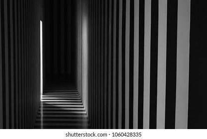 Striped studio backdrop, empty space for your text or object