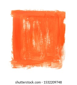Stroke brush square frame in orange color. Grunge modern design element. - Shutterstock ID 1532209748