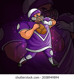 The strong rugby player esport mascot design of illustration - Powered by Shutterstock