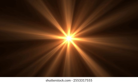 Strong spot light emitting light rays, abstract background