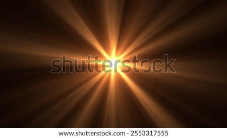 Strong spot light emitting light rays, abstract background