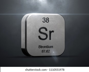 Strontium Element Periodic Table Series Metallic Stock Illustration ...