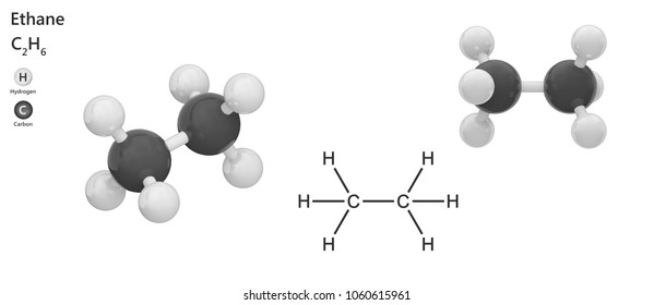 Structural Chemical Formula Molecular Structure Ethane ...