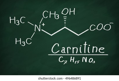 Structural Model Of Carnitine On The Blackboard.