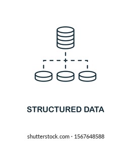 Structured Data Icon Monochrome Style Design Stock Vector (Royalty Free ...