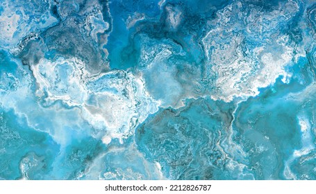 Stucco Water Blue Grey Marble Gem Stone Flooring Pattern. Texture Of Vintage Speckled Faux Crystal Rough Topaz Stone Acrylic. Surface Illustration Design Of Natural Wall, Opal, Marble