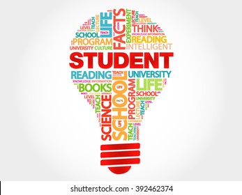 STUDENT bulb word cloud, business concept - Powered by Shutterstock