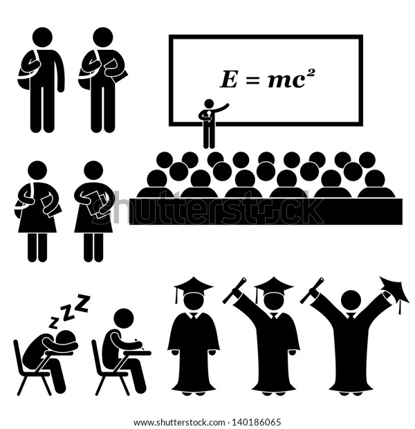 学生講師大学大学大学院卒業記号記号絵文字 のイラスト素材