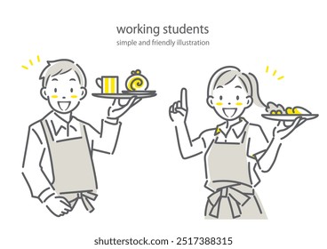 students doing part time job at cafe - Powered by Shutterstock