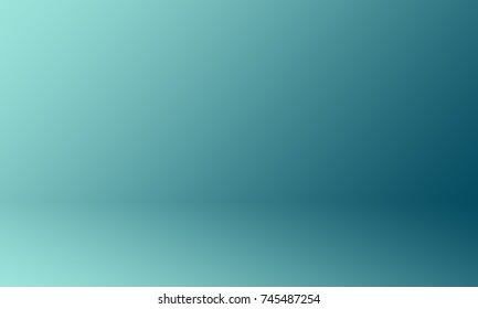 Studio Background Concept - Dark Grandient blue studio room background for product.