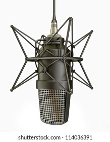 Studio Microphone Isolated On A White Background