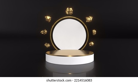 Studio Mockup Cosmetic Product Empty Stage 3d Fashion Show Intro 3d Render