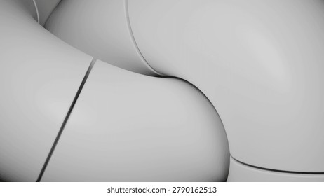 Studio Render Showcasing Sterile Biomedical Connectors With Curved Tubing And Subtle Shadowing Effects