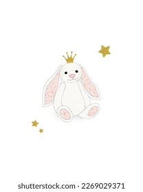 Stuffed animal Bunny illustration vector