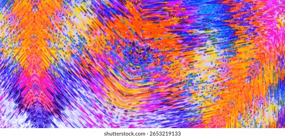 A stunning 3D render of an abstract multicolor spectrum with distorted wave.
