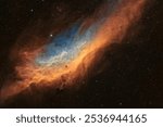 Stunning Image of the California Nebula in Emission with Vibrant Colors in the Perseus Constellation, Deep Space Photography