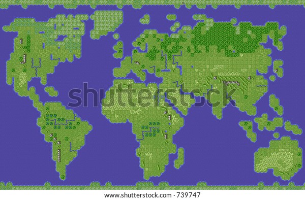 styalised earth\
map