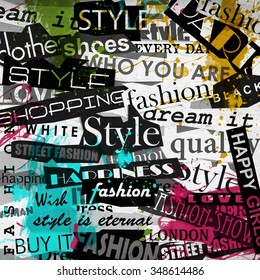 STYLE word cloud concept. Grunge illustration