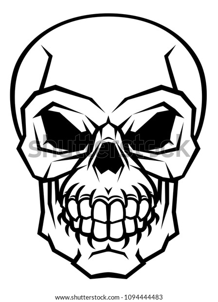 grim reaper face drawing